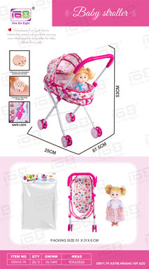 BabySunshadeHandcart(Iron)+14inchICDoll