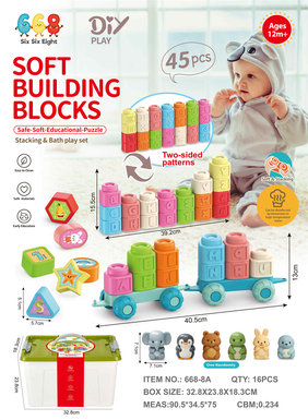 Alphanumeric Soft Block+Train (Storage Box)