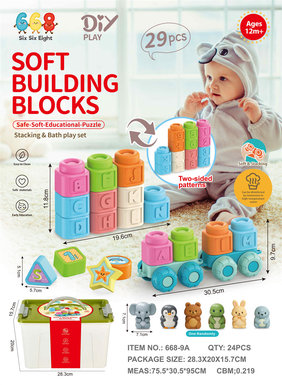 Alphanumeric Soft Block+Train (Storage Box)