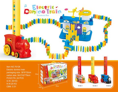 Electric dominoes, train toys, electric toys, educational toys (with 120 dominoes)
