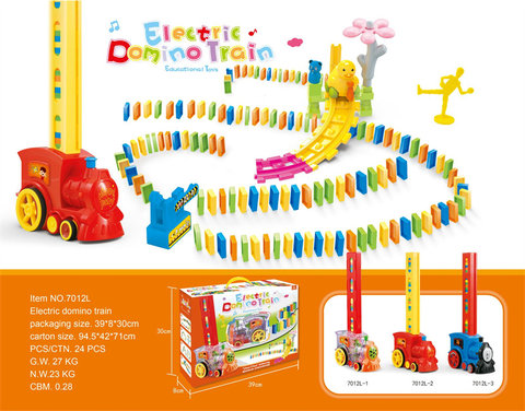 Electric dominoes, train toys, electric toys, educational toys (with 120 dominoes)