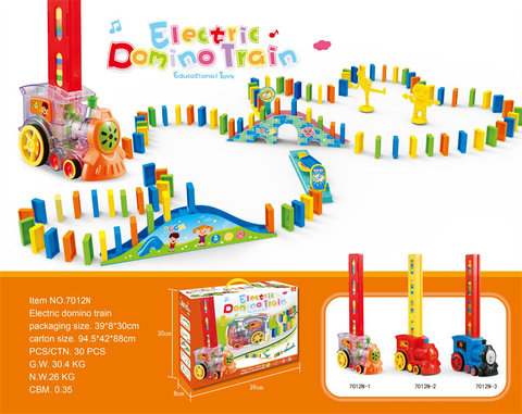 Electric dominoes, train toys, electric toys, educational toys (with 120 dominoes)