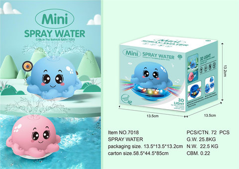 Octopus water polo + base with 3-color lights, swimming toys, bathing toys