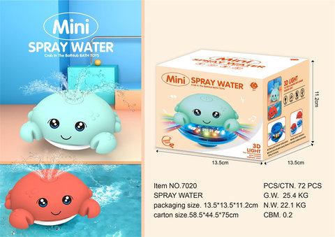 Crab water polo + base with 3-color lights, swimming toys, bathing toys