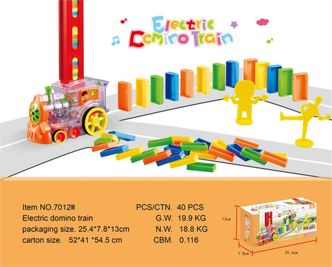 Electric dominoes, train toys, electric toys, educational toys (with 60 dominoes)