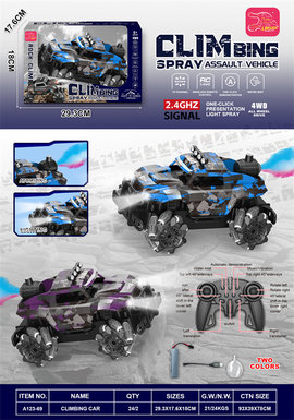 Drift spray stunt assault guard remote control car toy