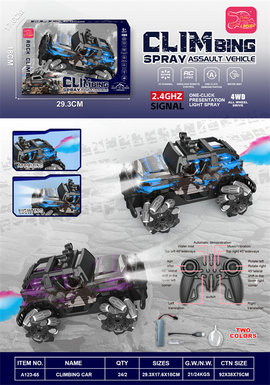 Drift spray stunt assault guard remote control car toy