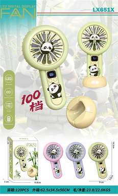 Handheld fan with base