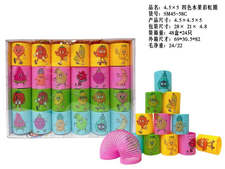 4.5*5四色水果彩虹圈24PCS