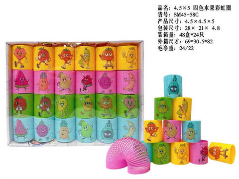 4.5 * 5 four-color fruit rainbow circle 24PCS