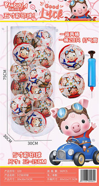 28PCS 5-inch color printing balls