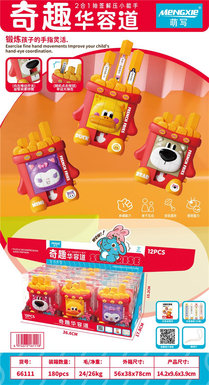 French fries draw, Huarongdao 3 styles, mixed in 2 colors, 12pcs