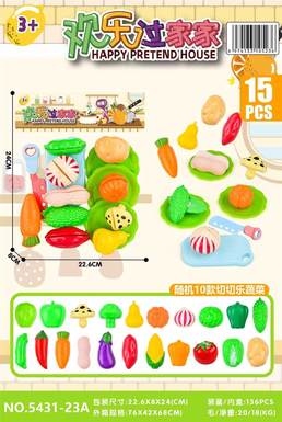 Fruits and vegetables are happily harvested