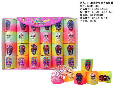 3.5 Taiwan color skull rainbow circle 24PCS