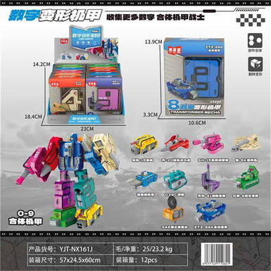 10PCS digital transformation mecha