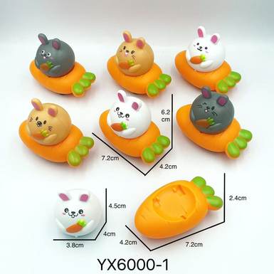 EasterSixEmotionsRabbitRadishCombinationPowerCar