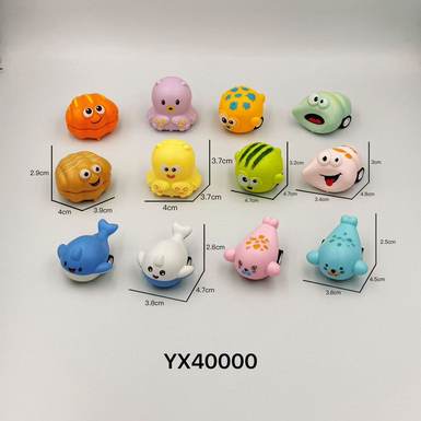 6combinationsof12colorcartoonsmallmarineanimalpoweredcars