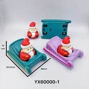 圣诞老人雪橇回力车(雪橇UV打印，圣诞老人移印）
