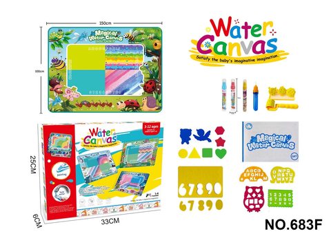 Forest insect animal theme magic water canvas / graffiti mat