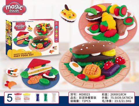 Hot dog sandwich color clay
