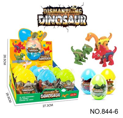DIY disassembles and assembles dinosaurs (Brachiosaurus, Tyrannosaurus Rex and Triceratops)