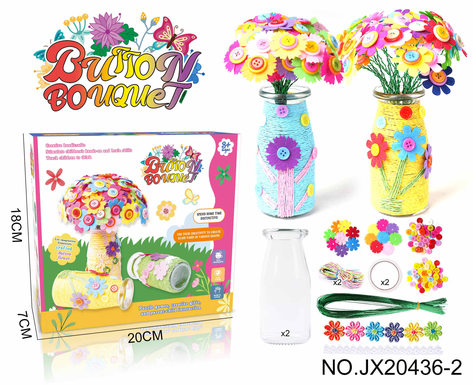 DIY button bouquet-carnations / sunflowers (2 pack, 80 flowers)