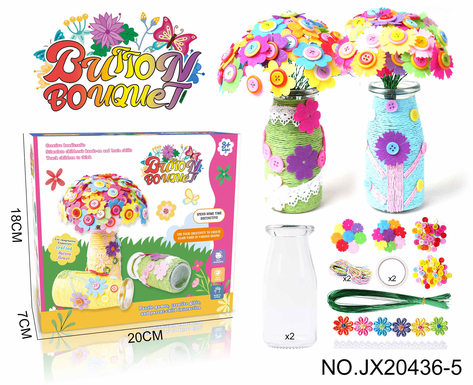 DIY button bouquet-clover / carnation (2 pack, 80)