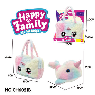25cm narwhal plush toy + handbag