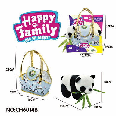 20cm panda plush toy + handbag