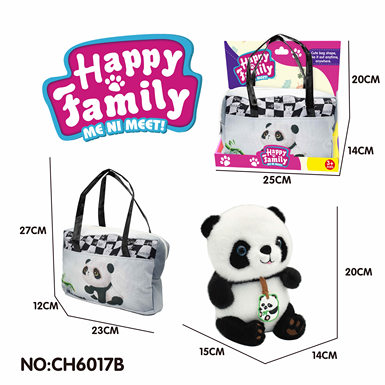 20 cm sitting panda plush toy + handbag