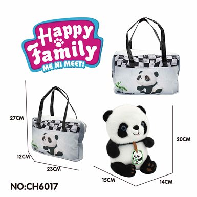 20 cm sitting panda plush toy + handbag