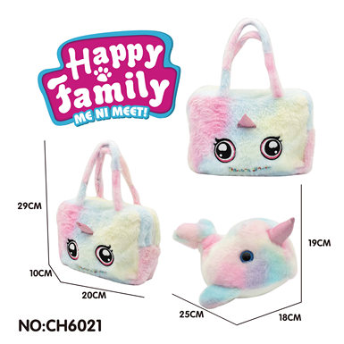 25cm narwhal plush toy + handbag