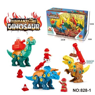 DIY assembling Tyrannosaurus rex/Triceratops/Brachiosaurus 3 in 1 disassembly and disassembly of dinosaurs (manual drilling 3)