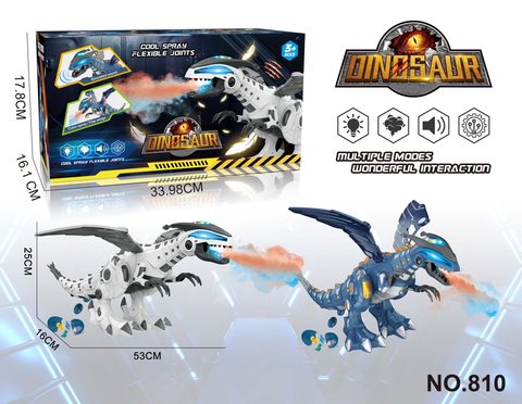 Electric spray mechanical dinosaur (two-color white and blue)