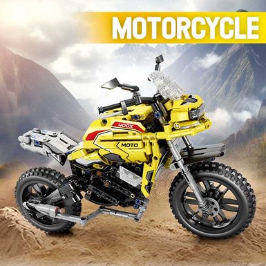 DIY building blocks assemble new motorcycle