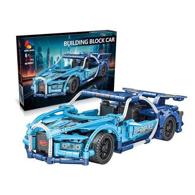 DIY building blocks assemble new technology pullback car