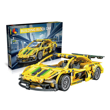 DIY building blocks assemble new technology pullback car