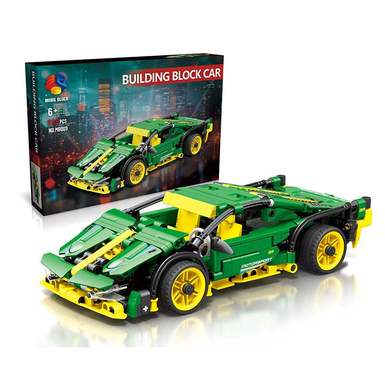 DIY building blocks assemble new technology pullback car
