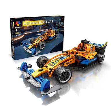 DIY building blocks assemble new technology pullback car