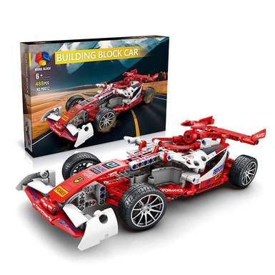DIY building blocks assemble new technology pullback car