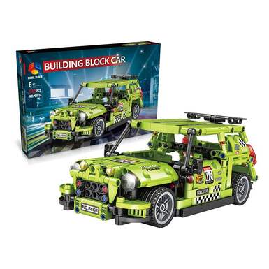 DIY building blocks assemble new technology pullback car