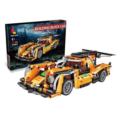DIY building blocks assemble new technology pullback car