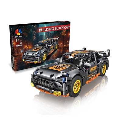 DIY building blocks assemble new technology pullback car