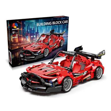 DIY building blocks assemble new technology pullback car