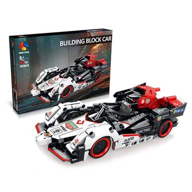 DIY building blocks assemble new technology pullback car