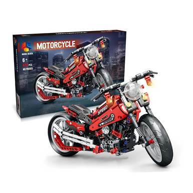 DIY building blocks assemble new motorcycle