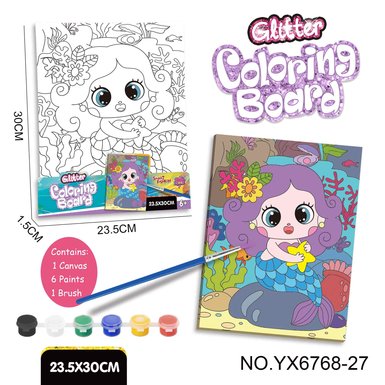 DIY Coloring Paint Set-Mermaid (24X30CM)
