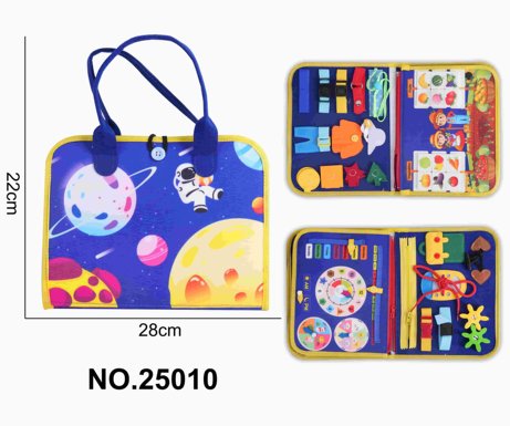 Montessori children's early education felt puzzle 3 pages of sapphire blue fruit farmers busy edition