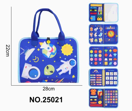 Montessori Children's Early Education Felt Educational Space 6-Page Writing Board