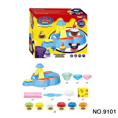 Cake machine/burger machine colored clay set